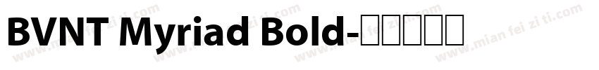 BVNT Myriad Bold字体转换